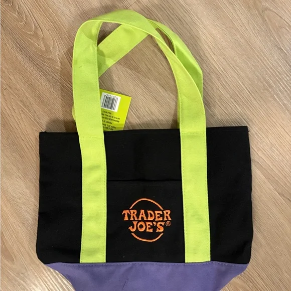 Trader Joe's Mini Canvas Tote Bag Halloween Edition - New With Tags! - Picture 2 of 2